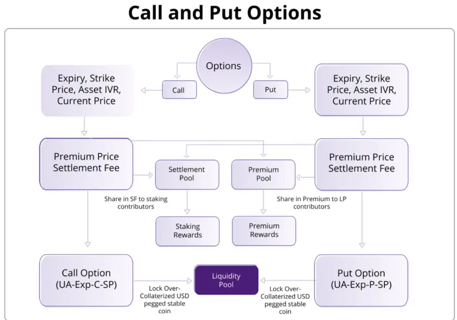 Oddz Finance products- call and put options