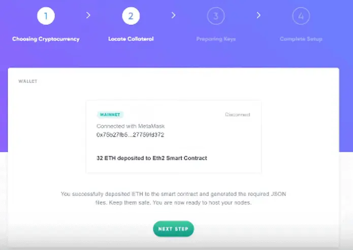 Allnodes Ethereum validator hosting dashboard